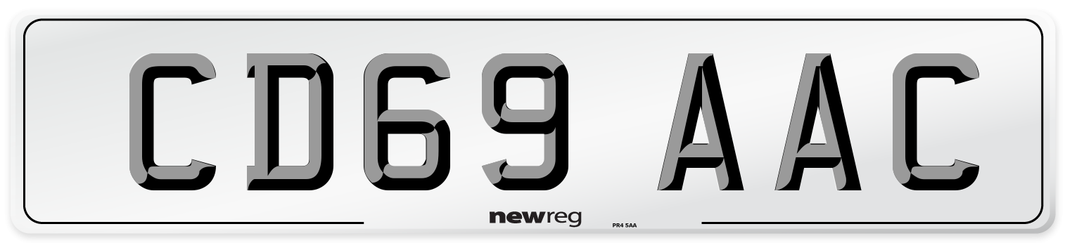 CD69 AAC Number Plate from New Reg